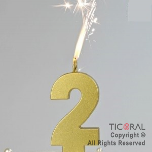 VELA BENGALA ORO NUMERO 2 X 1